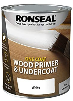 Ronseal One Coat Wood White Primer & Undercoat (750ml)