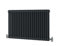 Traditional 2 Column Vertical Horizontal Radiator for Heating Cast Iron Style (600x1000mm, Volcano Black)