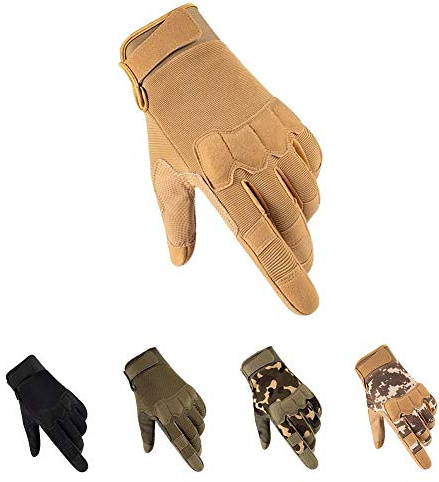 Hycoprot: Fingerfria taktiska handskar, lätta, andningsbara och skyddande militärhandskar för utomhusbruk som passar för skytte, jakt, terrängcykling, klättring, L
