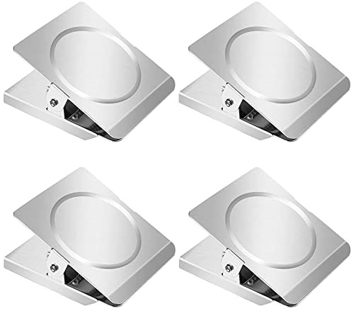 Magnetklämmor magnet Encuryna 4 stycken extra stora starka magnetklämmor magnetklämmor whiteboard magneter för magnetisk tavla magnetiska klämmor för memo, anteckningsböcker, stora fickor
