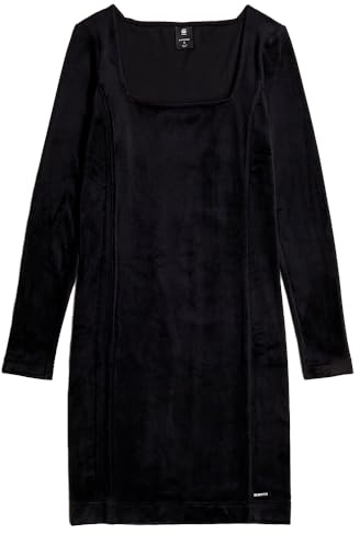 G-STAR Para Mujer Vestido ceñido de Terciopelo, Negro (dk Black D25040-D422-6484), M