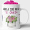 HappyMots Regalo para Abuela | Taza de Cerámica con 4 mini Rosas de Regalo | Taza Abuela Apta para Microondas y Lavavajillas | Tazas originales para regalar | Viene en una Bonita Caja