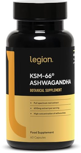 LEGION KSM-66® Ashwagandha Root Extract - Ashwagandha Root Powder Supplement to Improve Your Mood, Sleep & Athletic Performance - Extra Strength Ashwagandha Root Extract (60 Servings)