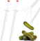 2-Piece Stainless Steel and Plastic Pickle Pincher - Efficient Kitchen Tool for Handling Canned Foods, Olives, Peppers, and Fruits