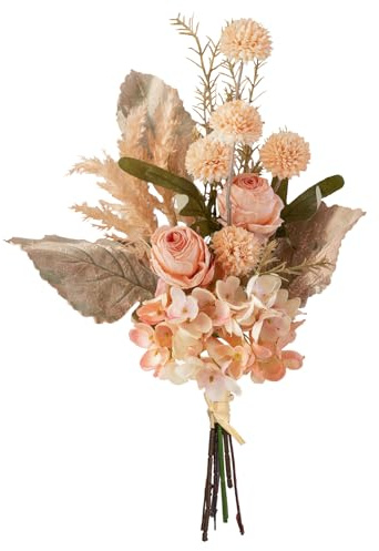 MEIVINES Ramo Artificial Flores Artificiales Decoracion Arreglos Florales De Seda para Boda Hogar Oficina Fiesta Arreglo Floral Jardín (Champán)