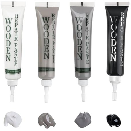 Kit de réparation de meubles en bois, noir, foncé, gris clair, blanc, kit de réparation de sol stratifié en chêne pour rayures, fissures, trous, taches, facile à utiliser