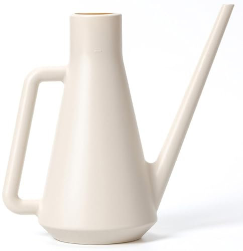 Plastia Petit Arrosoir Pierre 1,8 L - Arrosoir Plante en Plastique pour Intérieur et Extérieur - Mini Arrosoirs de Jardin - Couleur Ivoire