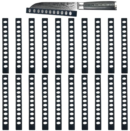 Guyode 20 Pezzi Porta Coltelli Cucina, Ceppo Coltelli Vuoto, 21 x 2,5 cm Accessori Cucina, in Materiale Resistente e Sicuro Moderno Universale Portacoltelli per Riporre, Nero