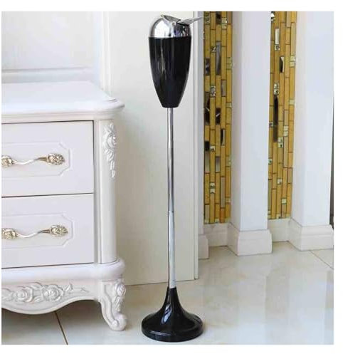 Poubelle Verticale Autoportante, Cendrier Sur Pied, Colonne De Fumée D'angle Murale En Acier Inoxydable, Hauteur Réglable For La Maison(Black)