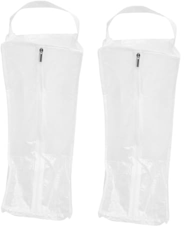 Bolsa de Almacenamiento Protectora 2 Unidades PVC para Botas | Botas Cortas y Zapatos, Fundas Transparentes, Uso en Embalaje y Guardado, Diseño Ahorra Espacio