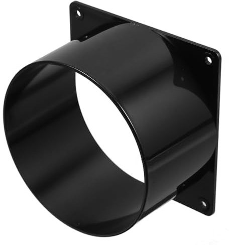Alipis Bride Carrée de Raccordement de Conduit en ABS 120 MM Connecteur de Conduit de Ventilation pour Système de Dépoussiérage et Hotte Aspirante Adaptateur d'Air Polyvalent pour Tuyau