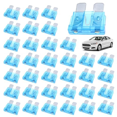 35 Piezas 15A Estándar Fusibles Coche, 15Amp Fusible Automóvil, Standard Auto Fuse, Fusibles de Coches, 15Amperio Blade Fuses, Fusible Plano, para Coche, Camiones, Caravanas, Furgoneta, Moto