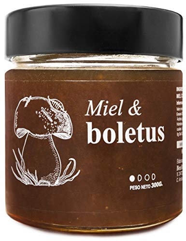 Miel con Boletus - 100% Natural Pura de Abeja, Cruda, 300gr - Origen: El Bierzo, España