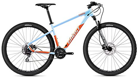 Ghost Kato Essential 29R Mountain Bike 2022 (M/44cm, Baby Blue Pearl/Dark Orange - Glossy)