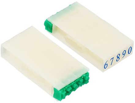 PATIKIL Avtagbara nummerstämplar, 2 set siffror 0-9 nummer stämpel kombination set nummer stämpel initial stämpel teckensnitt storlek 4 x 2,5 mm för korttagg klippbok hantverk tillverkning undervisning