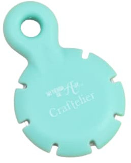 Craftelier Papieraufreißer |Perfektes Werkzeug zum Reißen und Schleifen von Papier und Kartonbögen für Scrapbooking und Bastelprojekte | 7 geschützte Schleifen und ein Top Ring | Farbe Türkis