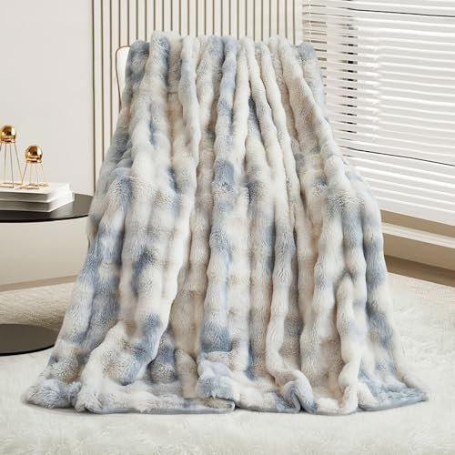 GKXLH Kuscheldecke Flauschig Decke - Weiche Plüsch Kuscheldecke, Fuzzy Kuschelig Decke Bettdecken, 1200GSM Kaninchen Kunstfell Leichte Decken Warme Flauschige Decke für Couch Bett Sofa (100x160cm)