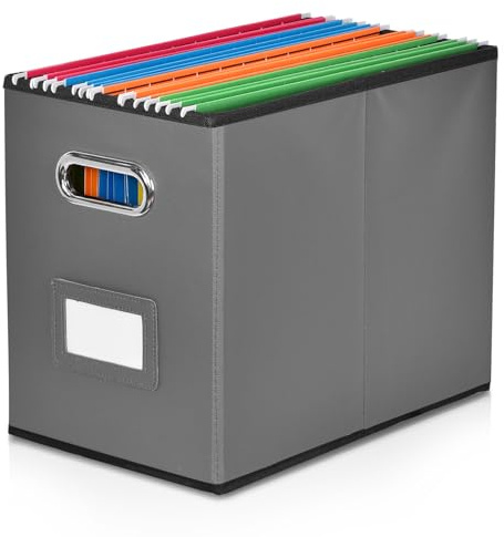 Umtiti A4-Größe Datei Organizer Box (Ordner Nicht Enthalten). Ordner Lagerung, Dauerhafte Hängende Deckellose Box für Büro/Dekor/Haus. SH-XS-DE