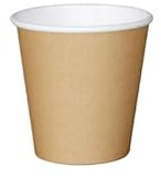 Générique 1000 gobelets en carton kraft brun 10/12 cl tasses jetables pour boissons chaudes ou froides 4 oz 100 ml
