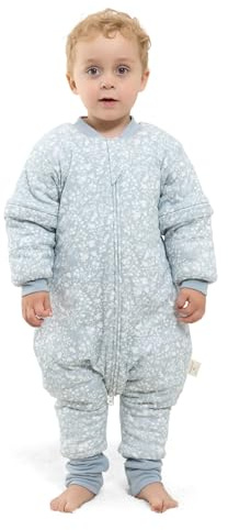 Mosebears Saco de Dormir para bebé - 2.5 TOG Saco de Dormir de Algodón Unisex para Bebés,con Mangas extraíbles, 18 – 36 Meses (Altura 85 – 95 cm)