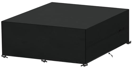 SanGlory Copertura per Mobili da Giardino Impermeabile Tessuto Oxford Copritavolo Esterno Telo Copri Tavolo da Giardino Antivento Copertura Tavolo da Giardino Rettangolare, 360x240x90cm