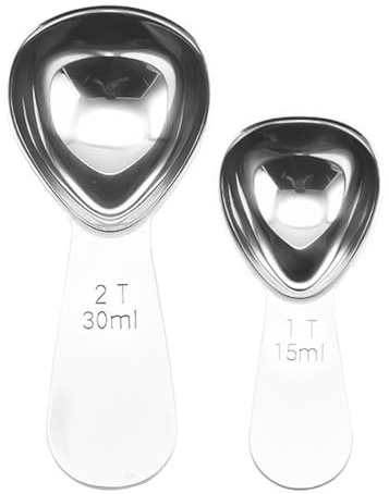 Laroal 2-pack kaffeskedar kaffesked malet kaffe kaffe mätsked för espressokaffebönor malet kaffe