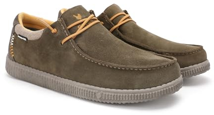 PITAS | WP150 Sam | Mocasines de Hombre | Náuticos para el Invierno | Zapatilla de Vestir | Zapatos sin Cordones | Zapatilla Casual | Deportivas Casual | Calzado Walkinpitas | Kaki 42