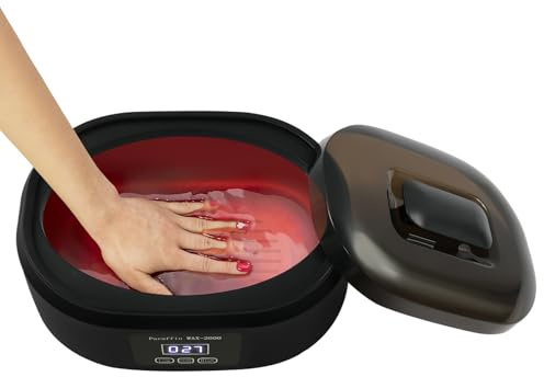 Bagno di paraffina per mani e piedi, con display touch a LED, capacità 3,4 l, riscaldamento rapido e protezione da surriscaldamento, per mano, cura dei piedi e produzione di candele (nero)