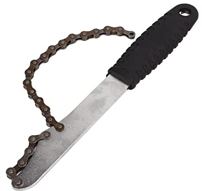 HUIOP Chiave a Catena per Cassetta Bici con Design Ergonomico, Strumento a Frusta per Catena in Acciaio per la Riparazione di Mountain Bike, Premium e Robusta