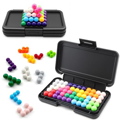 IQ Smart Games, IQ Puzzle Set with 200 Challenges, Logic Brain Teaser Game for Kids and Adults, Smart Travel Puzzle for Ages 6 and Up, Educational Toy for Stress Relief