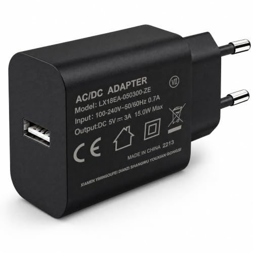 YIMINGOUFEI USB-laddare, 5V, 3A, 15W, USB-A-kontakt, EU typ-C-kontakt, 15W nätaggregat, brandsäkert ABS + PC-hölje, förnicklade stift, svart