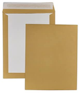 25 busta DOS RIGIDO CARTONE B4 260 x 330 millimetri BROWN per l'invio senza busta carta pieghevole sul retro