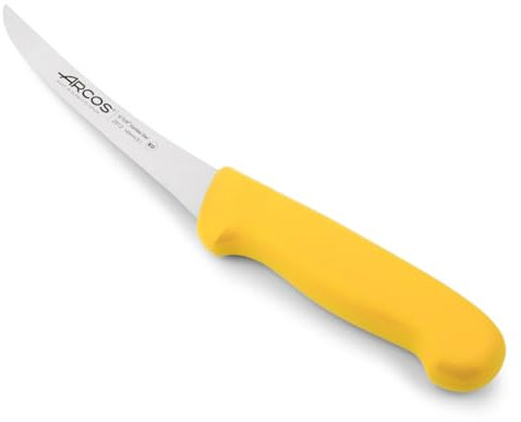 Arcos Serie 2900 - Coltello Disosso - Lama Acciaio Inossidabile Nitrum 140 mm - Manico Polipropilene Colore Giallo