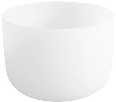 ENERGYSOUND 432 Hz Perfect Pitch B Crown Chakra Frosted Quartz Crystal Singing Bowl 8 inch (20 cm) mallet & O-ring Included