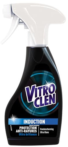 Vitroclen Spray Nettoyant Plaque Induction Quotidien Protection Anti-Rayures et Ultra Brillance - 250 ml