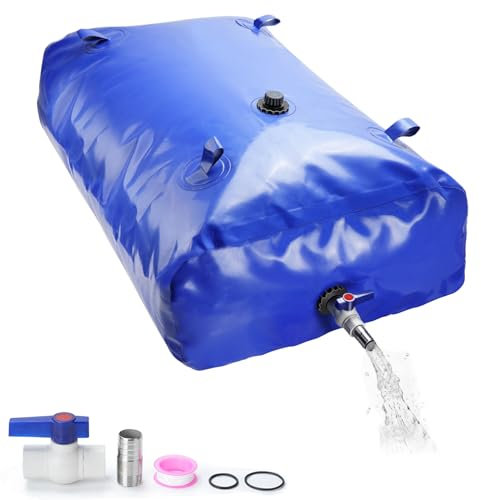 Sukudon Large-Capacity Water Container Collector Barrel Water Storage Bladder Tank Bag - Portable and Foldable for Emergency Water Delivery, Irrigation, and More (540L)540L