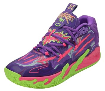 PUMA Men's Mb.03 Be You Basketball Shoes, Purple, 13 UK