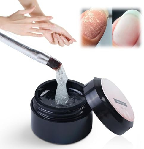 Gel de reparación de uñas Nail Repair Gel, transparente, kit de reparación de uñas naturales divididas, agrietadas y rotas, mejora durabilidad y estética