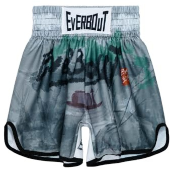 renvena Barn kickboxningsbyxor, joggingshorts, kampsportbyxor, lös passform, boxning, löpshorts, ungdomsträningsstyrka MMA