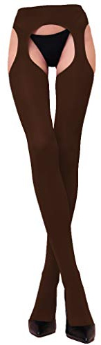 WOOTI TIGHTS Strip Panty MESSICANA Microfibra 100 den, Calza Collant Sexy, Elegante, Morbido, Caldo, Adatto alla stagione Invernale, Resistente