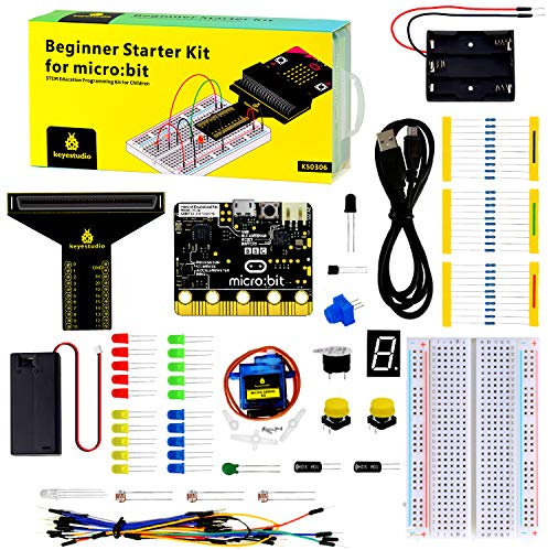 KEYESTUDIO BBC Micro:bit de démarrage avec Microbit V2, Starter Kit de projets électroniques et