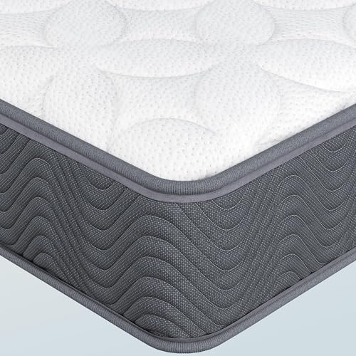 Yaheetech 3ft Single Mattress, Pocket Spring Mattress for Single Bed with Hypoallergenic Knitted Fabric, 20cm Thick, Medium Firmness for Full Ages, 90x190cm, Gray