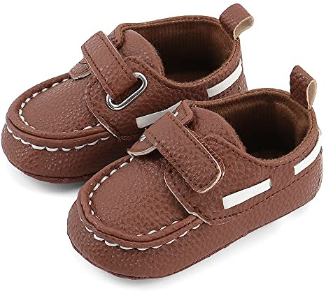 MASOCIO Mocassini Neonato Scarpe Primi Passi Bimbo Mocassino Scarpine Scarpette Eleganti Taglia 19 6-12 Mesi Marrone