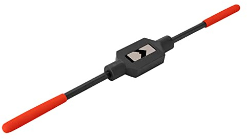 Futchoy 3/8-1-1/16 (UNC/UNF) / M9-M27 Adjustable Tap Wrench with Plastic Dipped Handle and Rubber Sleeve