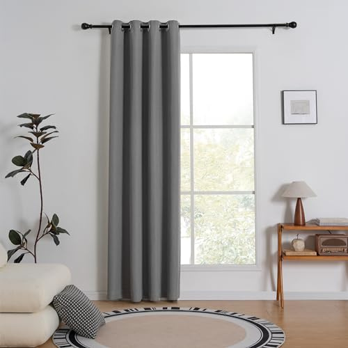 Tenger Home Rideau occultant Chanvre de Coton Rideau Coulissant, Panneaux Rideau de Chambre à Coucher avec œillets Ombrage à 100%, 1 pièce (150 x 150 cm)
