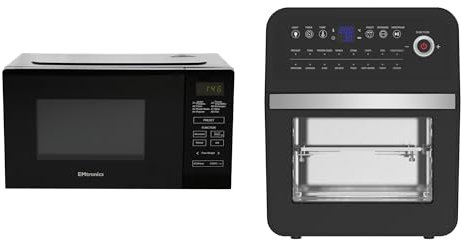 Emtronics Kitchen Set 12L Oven Combi Air Fryer & 20L 700W Microwave Grill Black