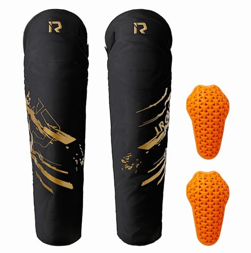 IRON JIA’S Ginocchiere Moto Uomo Inverno, Equipaggiamento Protettivo CE2 Rimovibile, Caldo Impermeabile Antivent
