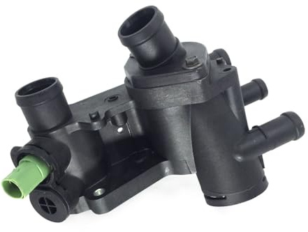 Hajus 1211191 Thermostat Kühlmittel Thermostatgehäuse 032121111BA 87°C kompatibel mit VW Golf III Golf IV Polo 6N1 6N2 Polo Classic 6V2 Vento 1H2 Leon Ibiza II Cordoba Skoda Octavia 1.4L 1.6L