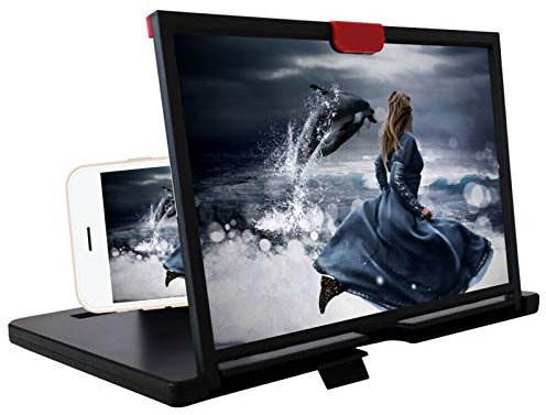 YUGSHNKFC 3D Screen Magnifier Amplifying Stand Movie Portable Foldable Desktop Bracket Glass Holder For Smartphone