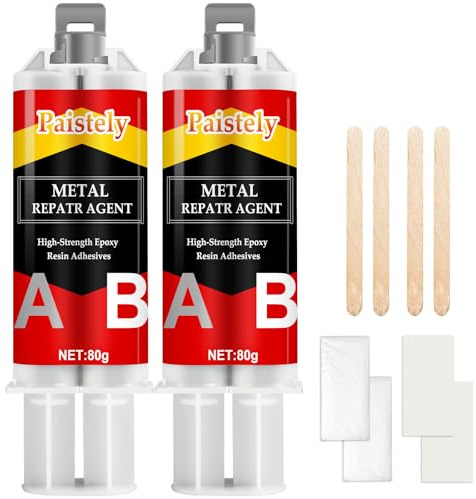 160g Metallkleber Extra Stark Wasserfest, Flüssigmetall Hitzebeständig, Metall Kleber, Geeignet zur Reparatur von Oberflächenrissen in Metall, Edelstahl, Kunststoff, Holz, Keramik